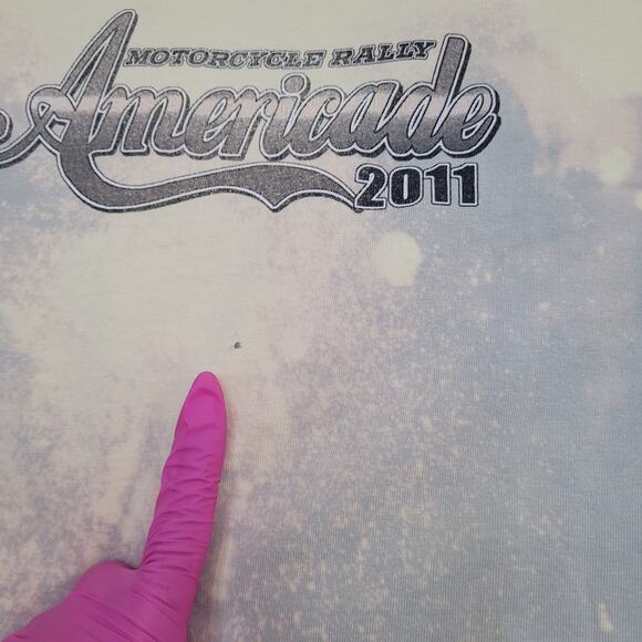 Americade Motorcycle Rally Shirt Large 23x26 Baggy Lake-George NY - Picture 3 of 16